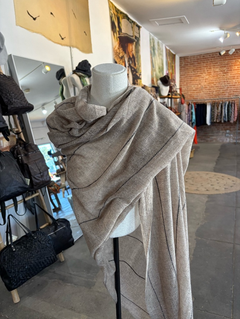 Parkerblue Woven Scarf With Thin Stripes